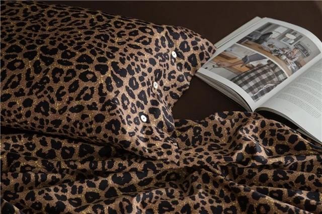 Leopard Print Duvet Cover  Egyptian Cotton Bedding Set - Product detail 6
