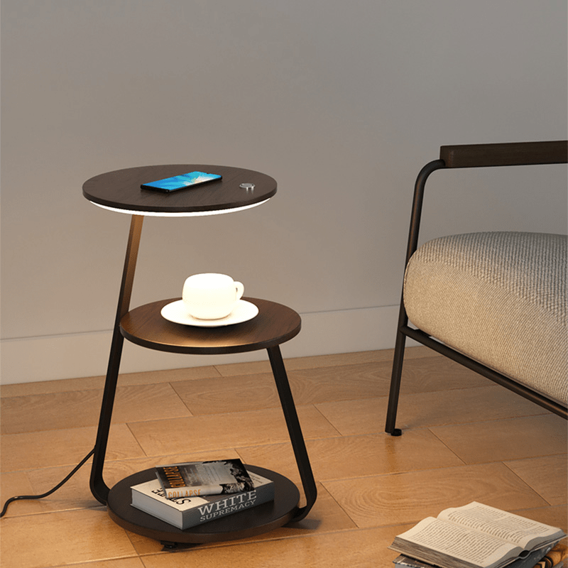 Modern Triple Tier Side Table  Space-Saving Design - Product detail 8