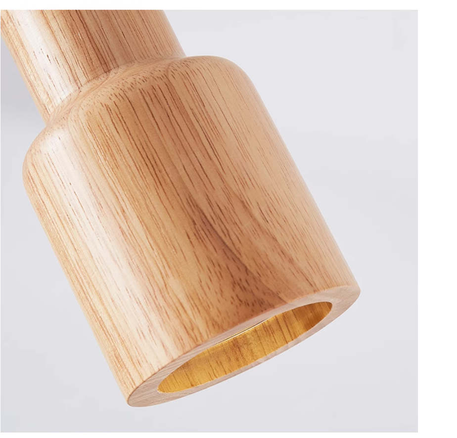 Scandinavian Pendant Light  Natural Wood Cylinder Design - Product detail 5