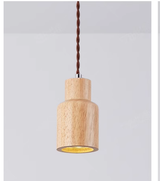 Scandinavian Pendant Light  Natural Wood Cylinder Design - Product detail 13
