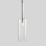 Contemporary Glass Pendant Lights  Clear and Red Cylinder Design - Product detail 13