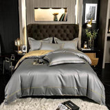 Egyptian Cotton Bedding Set  Premium Silver Trim Design - Product detail 7