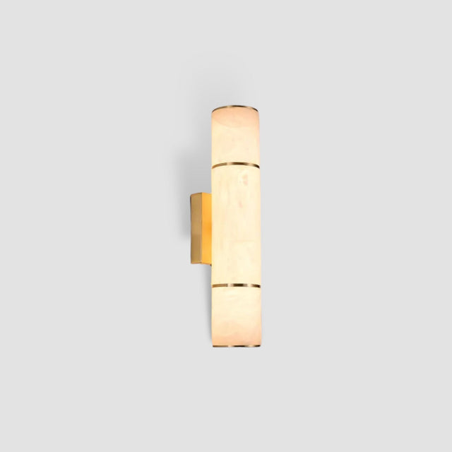 Modern Marble Wall Light  Gold Copper Accent - Product showcase