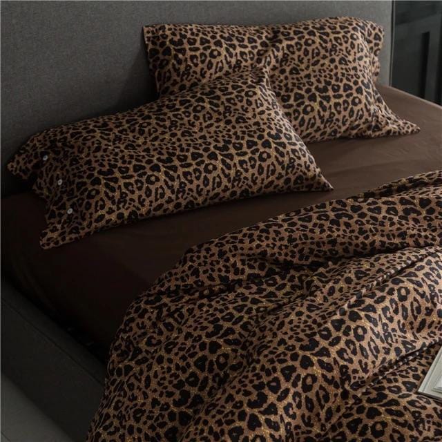 Leopard Print Duvet Cover  Egyptian Cotton Bedding Set - Product example