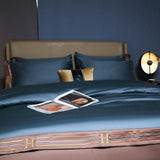 Egyptian Cotton Duvet Cover  Blue Luxury Bedding Set - Product detail 4