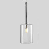 Contemporary Glass Pendant Lights  Clear and Red Cylinder Design - Product detail 14