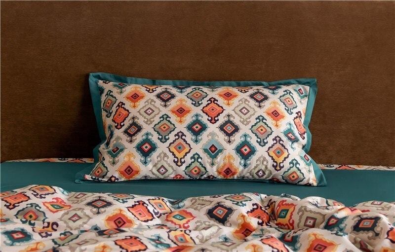 Egyptian Cotton Duvet Set  Ethnic Ikat Diamond Pattern - Product detail 6