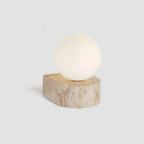 Modern Glass Wall Lamp  Travertine Stone Base - Product detail 8