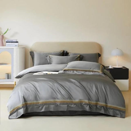 Egyptian Cotton Duvet Cover  Luxury Orange Bedding Set - Product detail 8