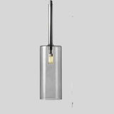Contemporary Glass Pendant Lights  Clear and Red Cylinder Design - Product detail 16