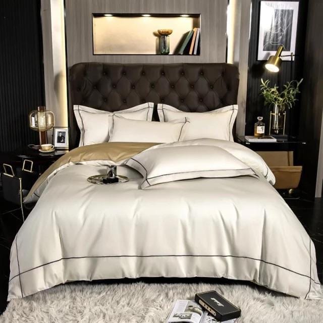 Egyptian Cotton Bedding Set  Premium Silver Trim Design - Product detail 13