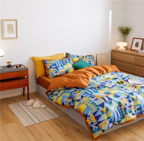 Modern Geometric Duvet Set  Egyptian Cotton Bedding - Product detail 10