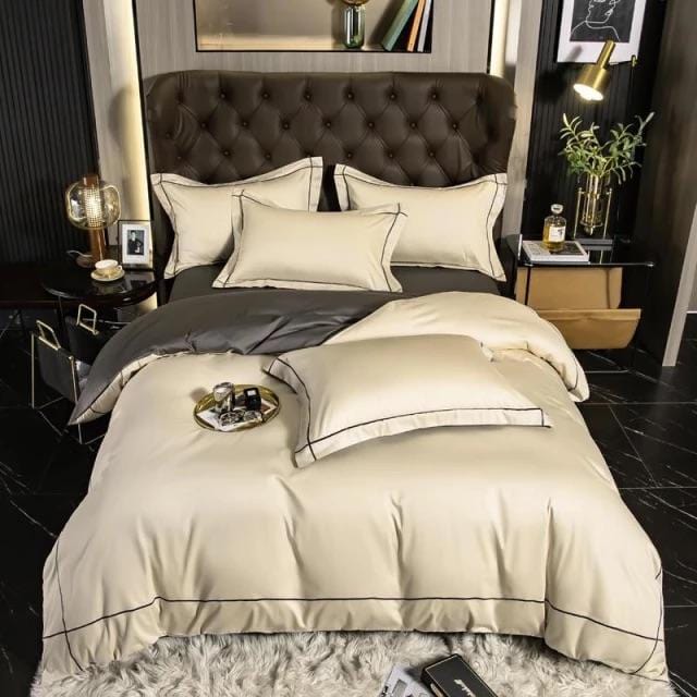 Egyptian Cotton Bedding Set  Premium Silver Trim Design - Product detail 18