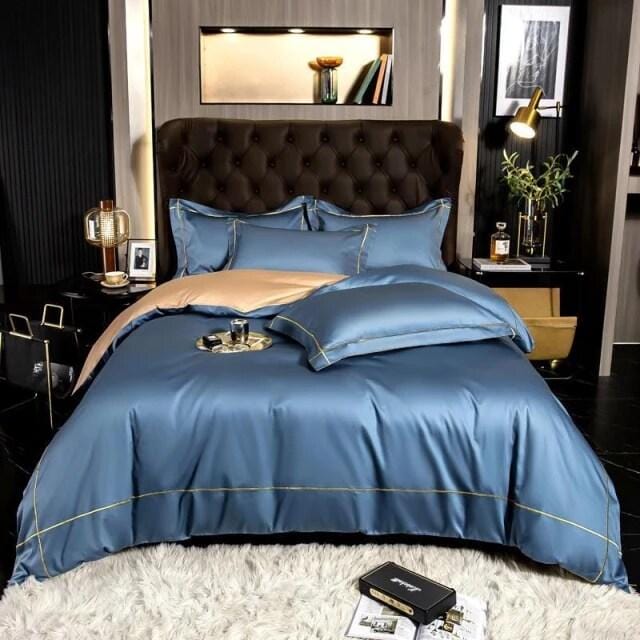 Egyptian Cotton Bedding Set  Premium Silver Trim Design - Product detail 9
