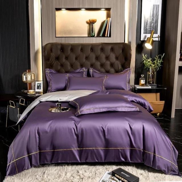 Egyptian Cotton Bedding Set  Premium Silver Trim Design - Product detail 17