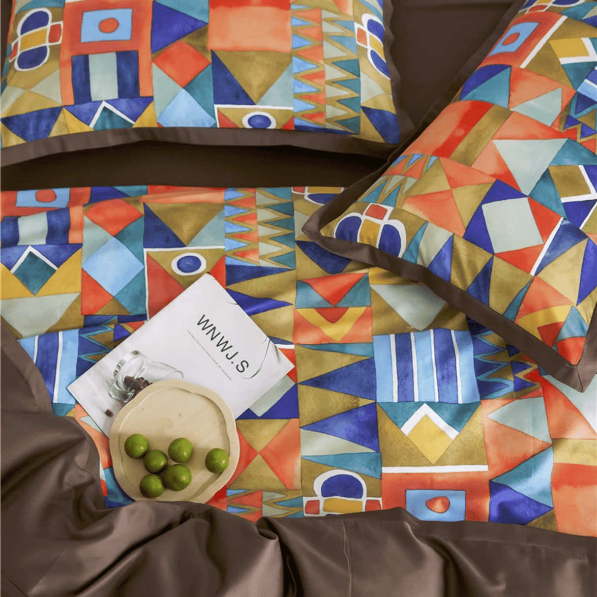 Geometric Cotton Duvet Set  Modern Egyptian Pattern Design - Product detail 6