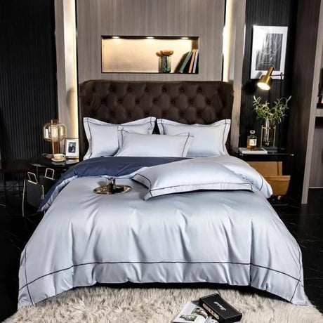 Egyptian Cotton Bedding Set  Premium Silver Trim Design - Product detail 16