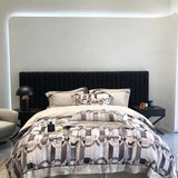 Egyptian Cotton Bed Linen Set  Geometric Pattern Design - Product showcase