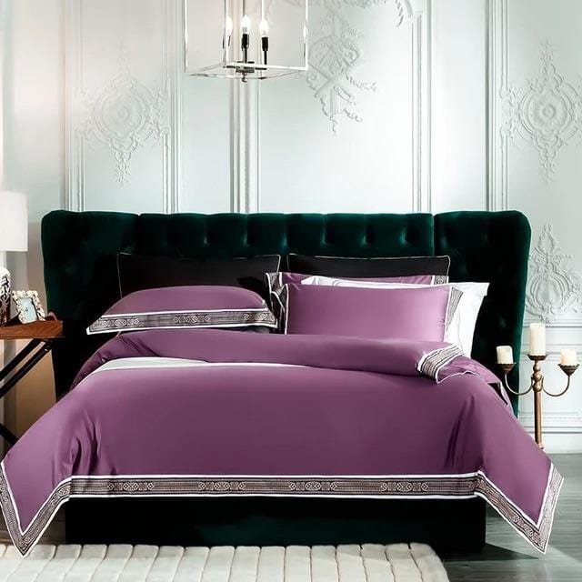 Egyptian Cotton Duvet Set  Premium Bedding With Decorative Border - Product detail 10