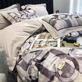 Egyptian Cotton Bed Linen Set  Geometric Pattern Design - Product example