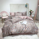 Floral Egyptian Cotton Duvet Set  Blush Pink  Gray Botanical Pattern - Product detail 5