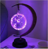 Crescent Moon Table Lamp  Glass Globe LED Night Light - Product detail 14