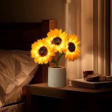 Sunflower Table Lamp  LED Floral Night Light - Product detail 7