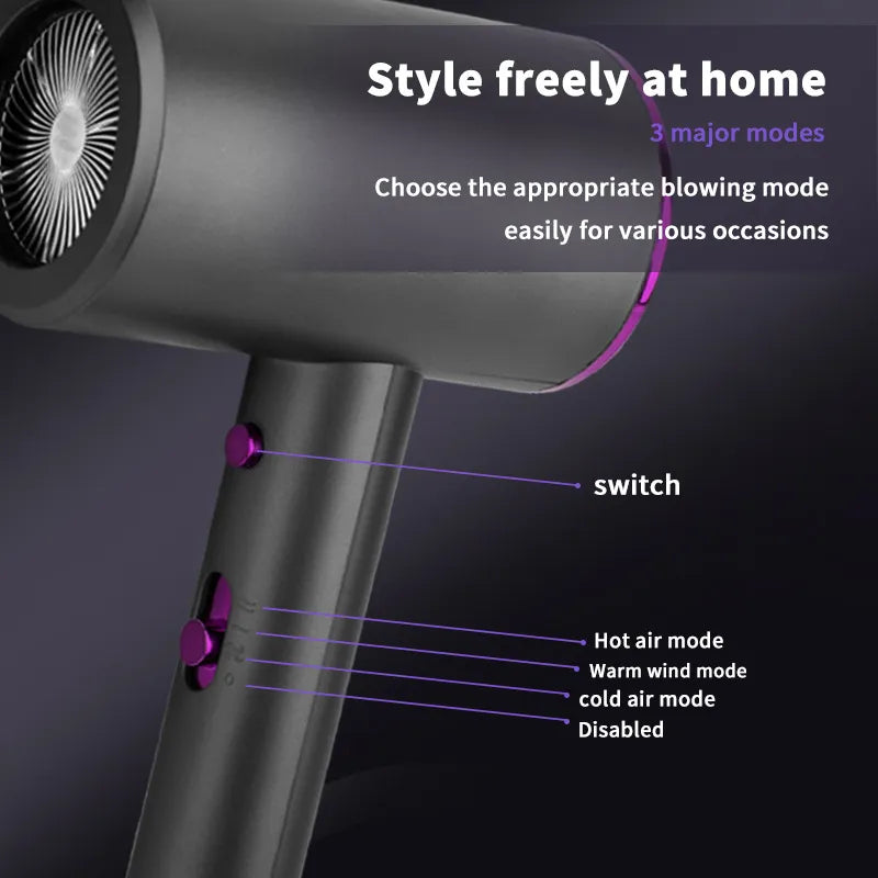 Professional Hair Dryer  Ion Technology With Diffuser - Detailed view