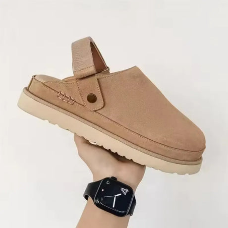 Plush Platform Slippers  Beige Cushioned Indoor Flats - Product showcase