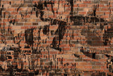 Design file showing detailed brick texture and graffiti pattern on urban wall mural
