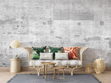 White brick wallpaper in modern living room showing industrial charm and texture