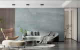 Industrial concrete wallpaper making office space look bigger