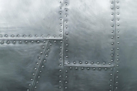Industrial wallpaper design file showing detailed riveted steel plate pattern and texture