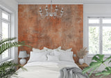 Textured terracotta wall covering in home office with contemporary decor