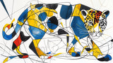 Geometric Jaguar Wallpaper design file showing detailed abstract pattern with vibrant colors