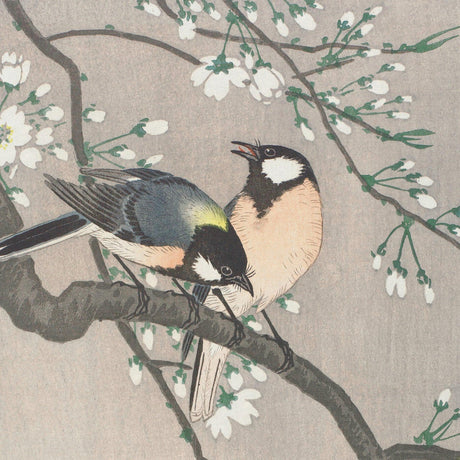 Japanese birds and cherry blossom design file showing intricate pattern details