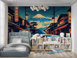 Urban Japan wallpaper adding style to office space