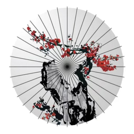 Japanese cherry blossom circle wallpaper design file showing detailed red and black pattern