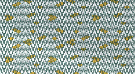 Japanese wave pattern design file showing intricate gold and white wave details