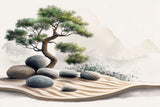 Japanese pine and zen garden design file showing intricate pattern details and stone elements