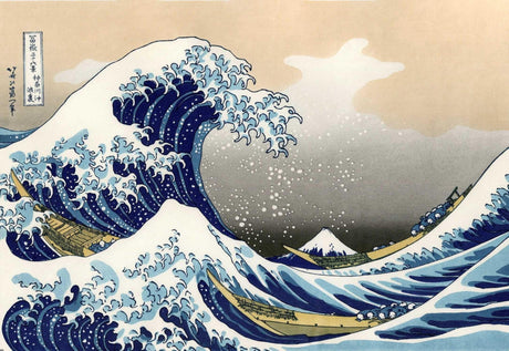 Japanese Wave Wallpaper design file showing detailed Great Wave pattern and Mount Fuji