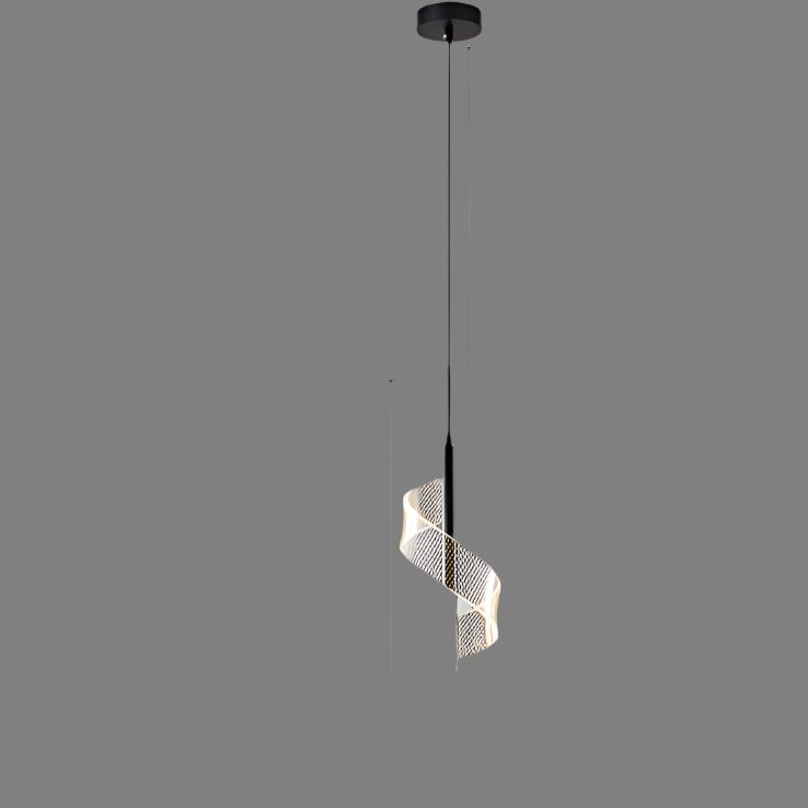 Modern LED Pendant Light  Spiral Gold Metal Design - Product detail 14
