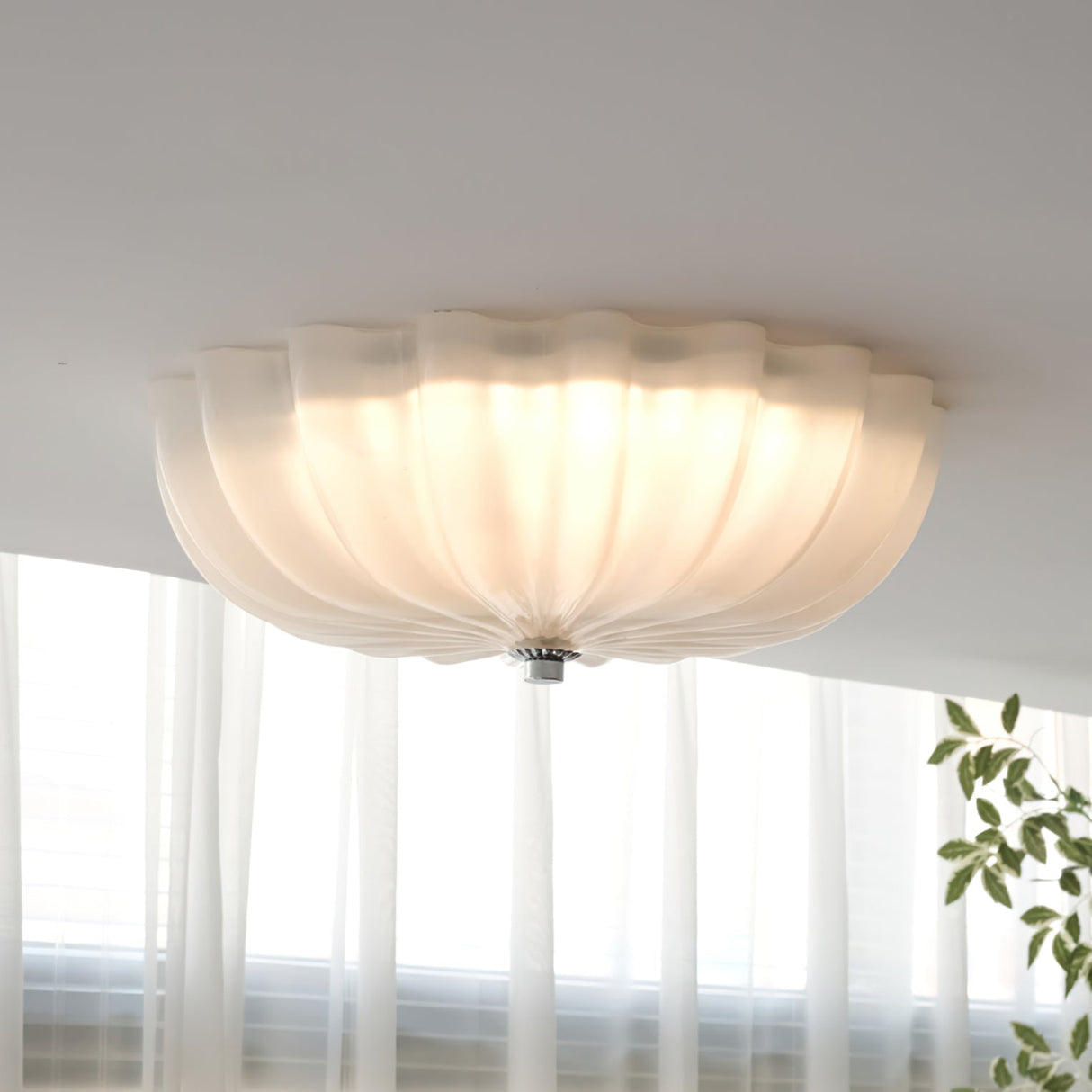 Art Deco Ceiling Light  Shell Glass Design - Product detail 5