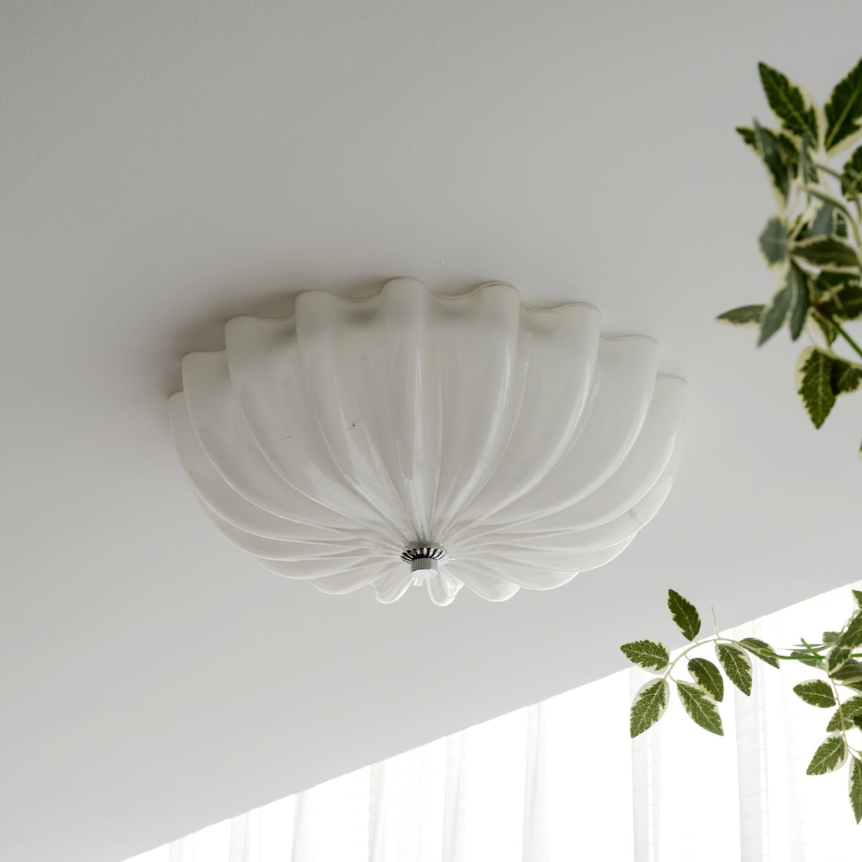 Art Deco Ceiling Light  Shell Glass Design - Product detail 4