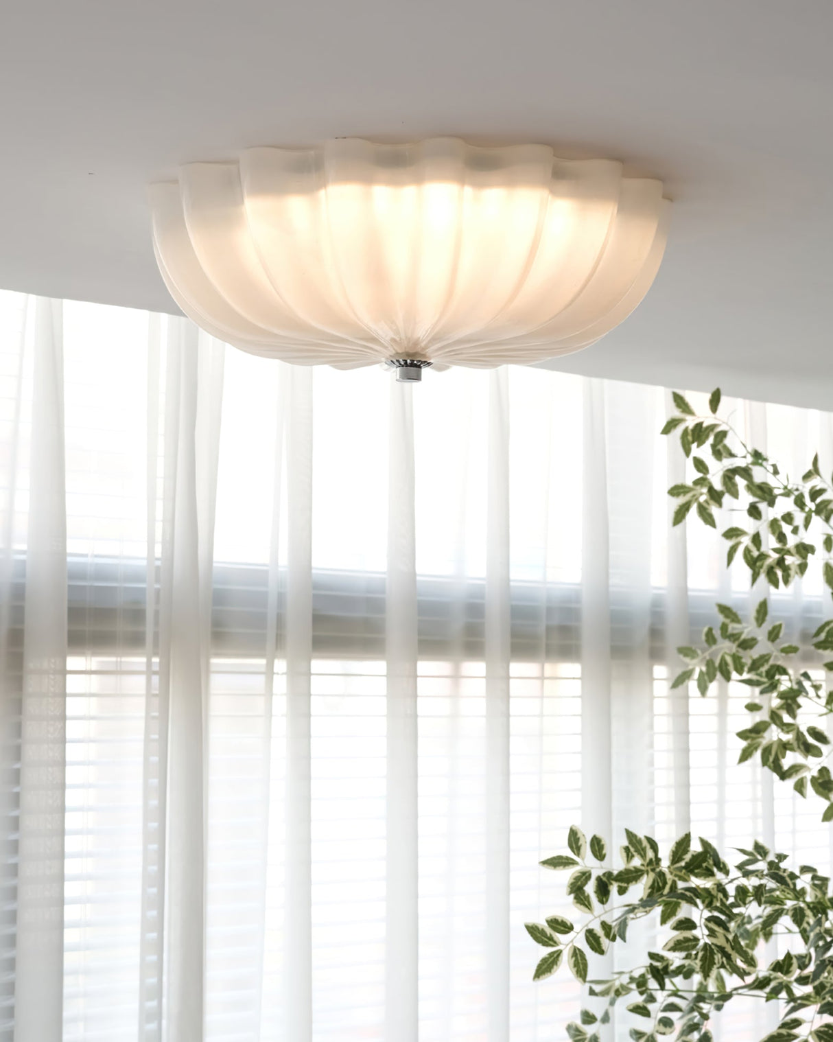 Art Deco Ceiling Light  Shell Glass Design - Product detail 11