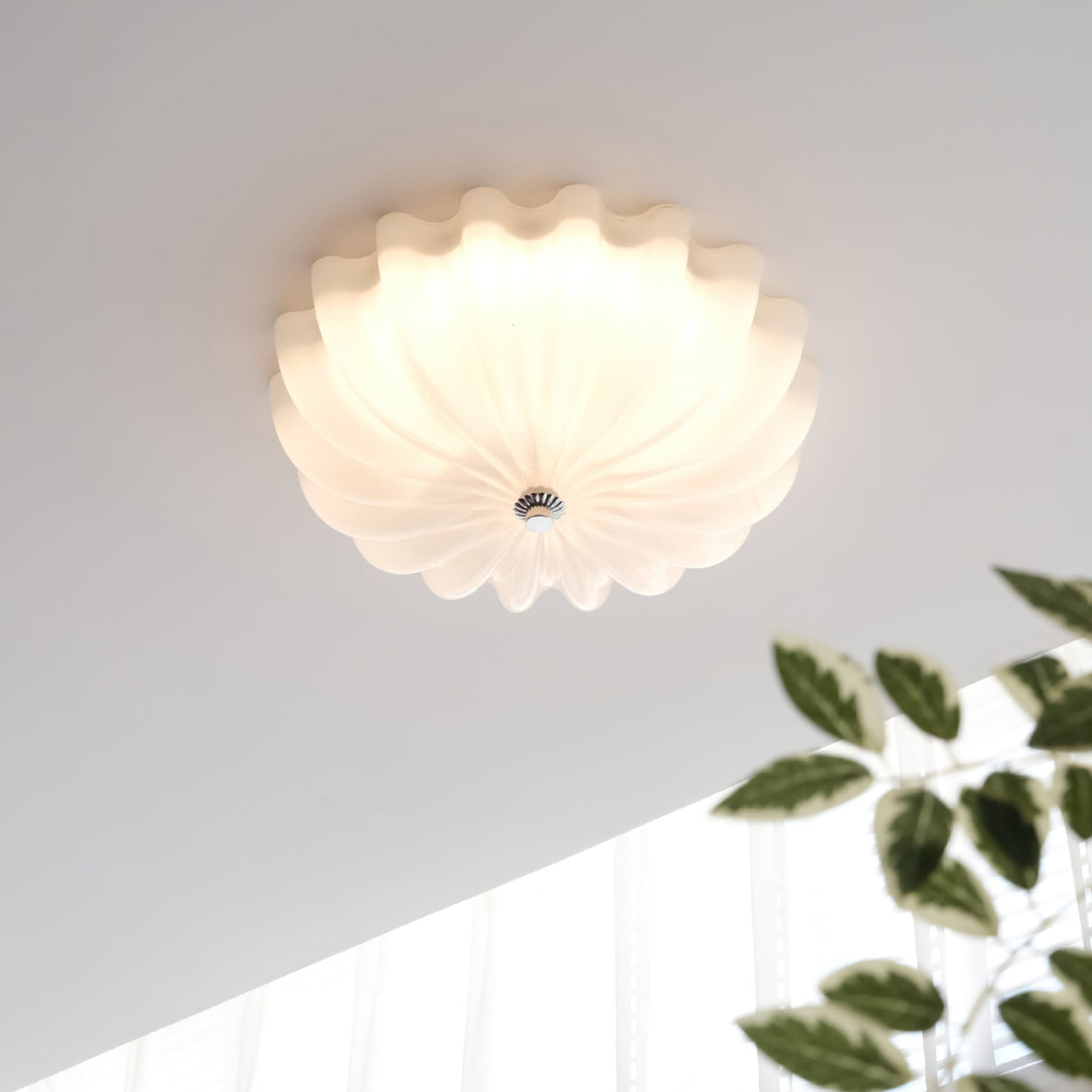 Art Deco Ceiling Light  Shell Glass Design - Product detail 10