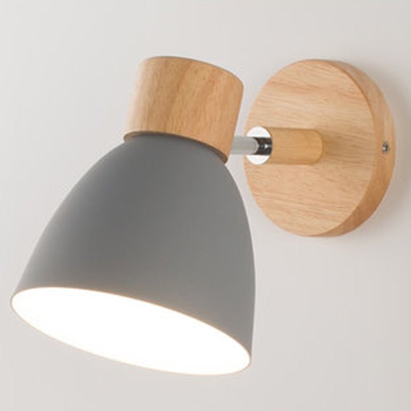 Scandinavian Wall Lamp  Wood and Metal Reading Light - Product detail 5