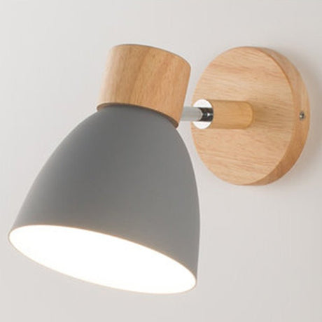 Scandinavian Wall Lamp  Wood and Metal Reading Light - Product detail 5