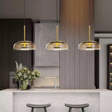 Modern LED Pendant Light  Glass Stone Disc Design - Product detail 6
