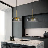 Modern LED Pendant Light  Glass Stone Disc Design - Product detail 4